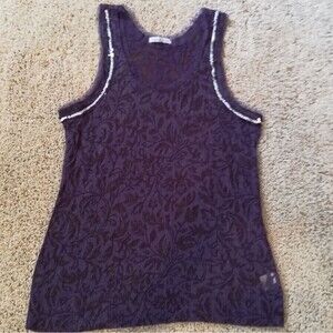 Charlotte Russe Purple Sequin Tank Top